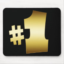 GOLD NUMBER ONE MOUSEPAD