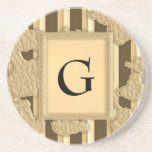 Gold On Gold Drink Coaster