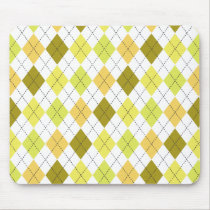 Gold, Orange, & Lime Green Argyle Preppy Mousepad mousepads