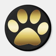 GOLD PAW PRINT FRIDGE MAGNET