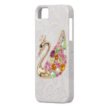 Gold Peacock & Jewels Paisley Lace iPhone 5 Case