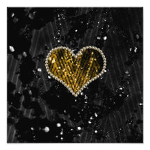 Gold Pearl Heart Photo Art