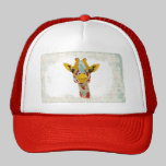 Gold Peeking Giraffe  Lid hats