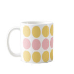 Gold & Pink Dots Pattern mug mugs