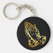 GOLD PRAYING HANDS KEY CHAINS