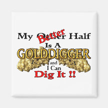 Gold Prospecting Fridge Magnet