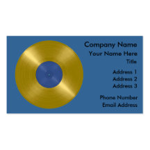 Gold Record with Blue Label Business Cards