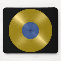 Gold Record with Blue Label Mouse Pad