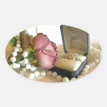 Gold Ring Oval Sticker