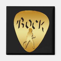 GOLD ROCK GUITAR PICK REFRIGERATOR MAGNETS