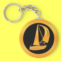 Gold Sailboat keychains