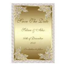 Gold Save the Date Personalized Announcement