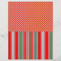 Gold silver snowflakes on red stripes flyer design