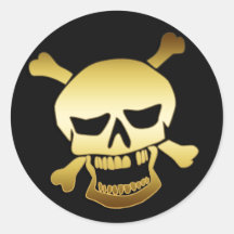 GOLD SKULL STICKERS