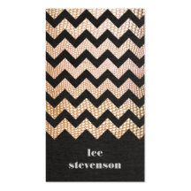 Gold Snake Skin Zig Zag Pattern Business Card