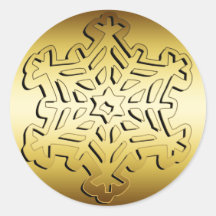 GOLD SNOWFLAKE STICKERS