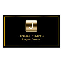 Gold Stamp Program Director Dark Business Card