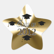 Gold Star Class Of 2012 Graduation Stickers