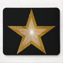 Gold Star mousepad black