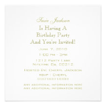 Gold Star Party Invitations