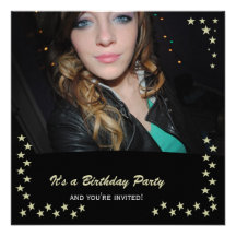 Gold Star: Picture Party Invitations