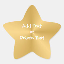 Gold Star Star Sticker