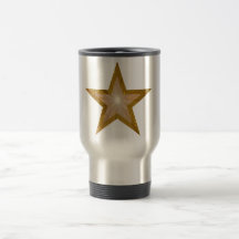Gold Star  travel/commuter mug white