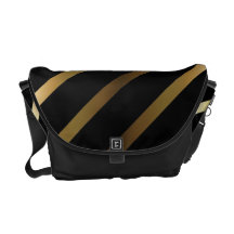 Gold Stripes Rickshaw Messenger Bag