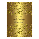 Gold Swirl Gold Anniversary Birthday Party Custom Announcement