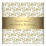 Gold Swirls Gold 50th Wedding Anniversary Party Personalised Invites