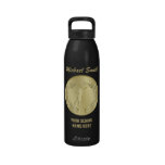 Gold Toned and Grey Shot Putter Liberty Bottle Water Bottles