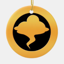 Gold Tornado Christmas Tree Ornament