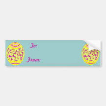 Gold & Violet Easter Egg Bumper Stickers
