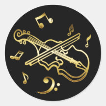 GOLD VIOLIN STICKERS