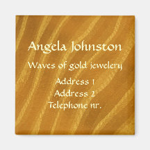 gold waves refrigerator magnet