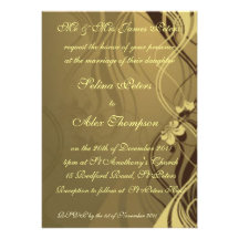 Gold Wedding Invitation