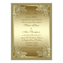 Gold Wedding Invitation 2