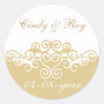gold wedding stickers