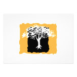 Gold & White Tree Invitation