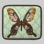 Golddust Butterfly Mint Julep Damask iPad Sleeve ipad sleeves