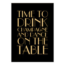 Golden 1920's Birthday Invitation
