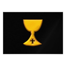Golden "3-D" Chalice Personalised Invite