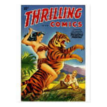 Golden Age Jungle Comic Post Card