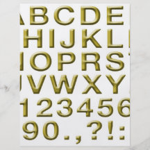 Golden Alphabet Custom Flyer