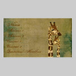 Golden Amber Giraffes  Business Card/Tags business cards