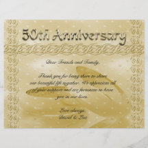 Golden Anniversary Bands Of Love Set Custom Flyer
