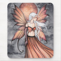Golden Autumn Fairy Mousepad
