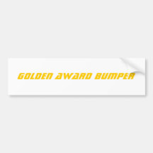 golden award bumper bumper sticker