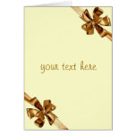golden bow greetings card