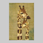Golden Bronze Giraffes Canvas canvas prints